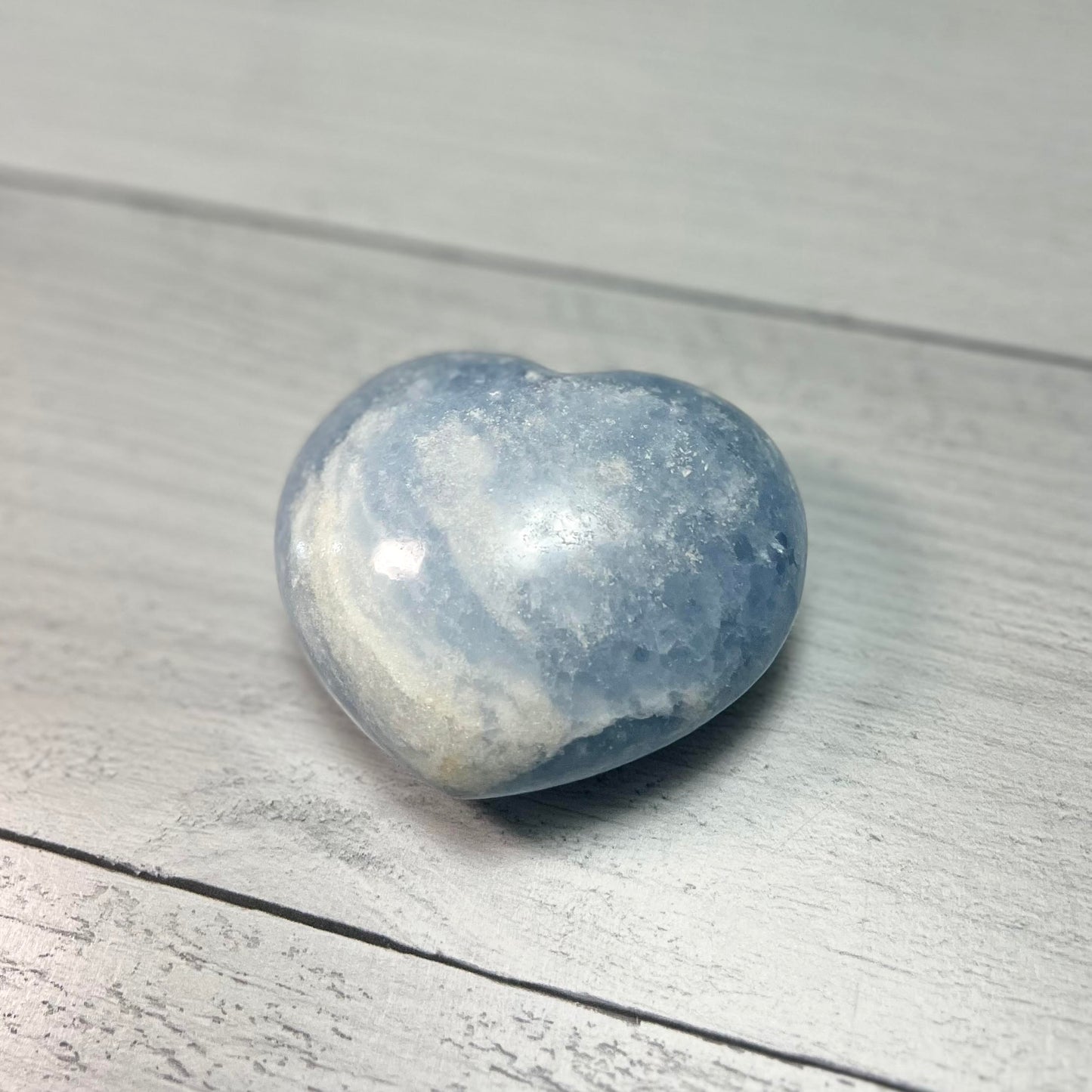 Blue Calcite Large Heart