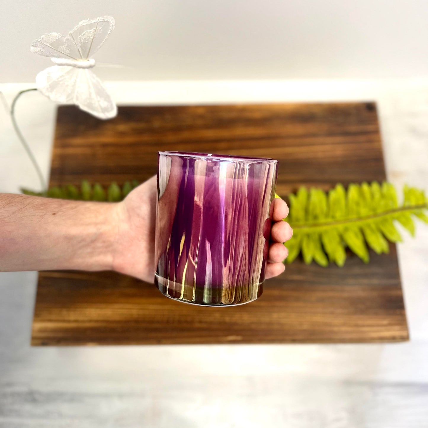 Custom Scented Crystal Candle - The Plum Jar