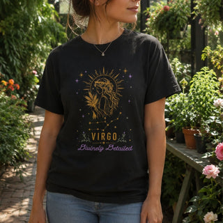 Virgo Divinely Detailed Zodiac Tee - The Mystical Moon