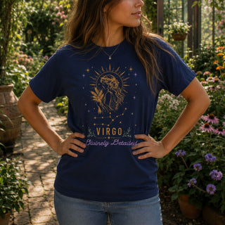 Virgo Divinely Detailed Zodiac Tee - The Mystical Moon