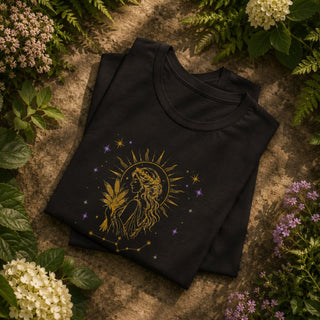 Virgo Divinely Detailed Zodiac Tee - The Mystical Moon