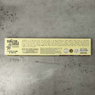 White Sage and Cedar Native Soul Incense Sticks 15 gram - The Mystical Moon Online Store
