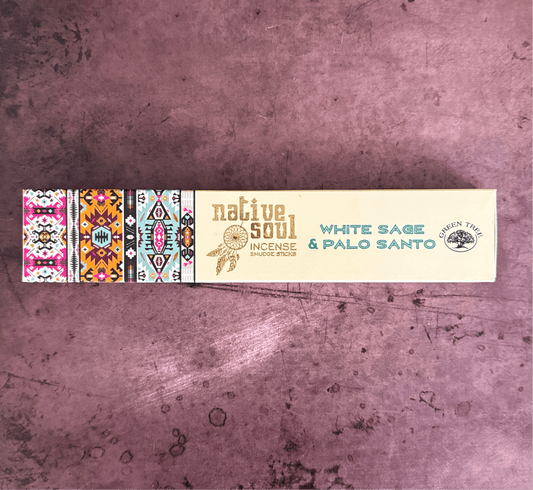 White Sage and Palo Santo Native Soul Incense Sticks 15 gram - The Mystical Moon Online Store