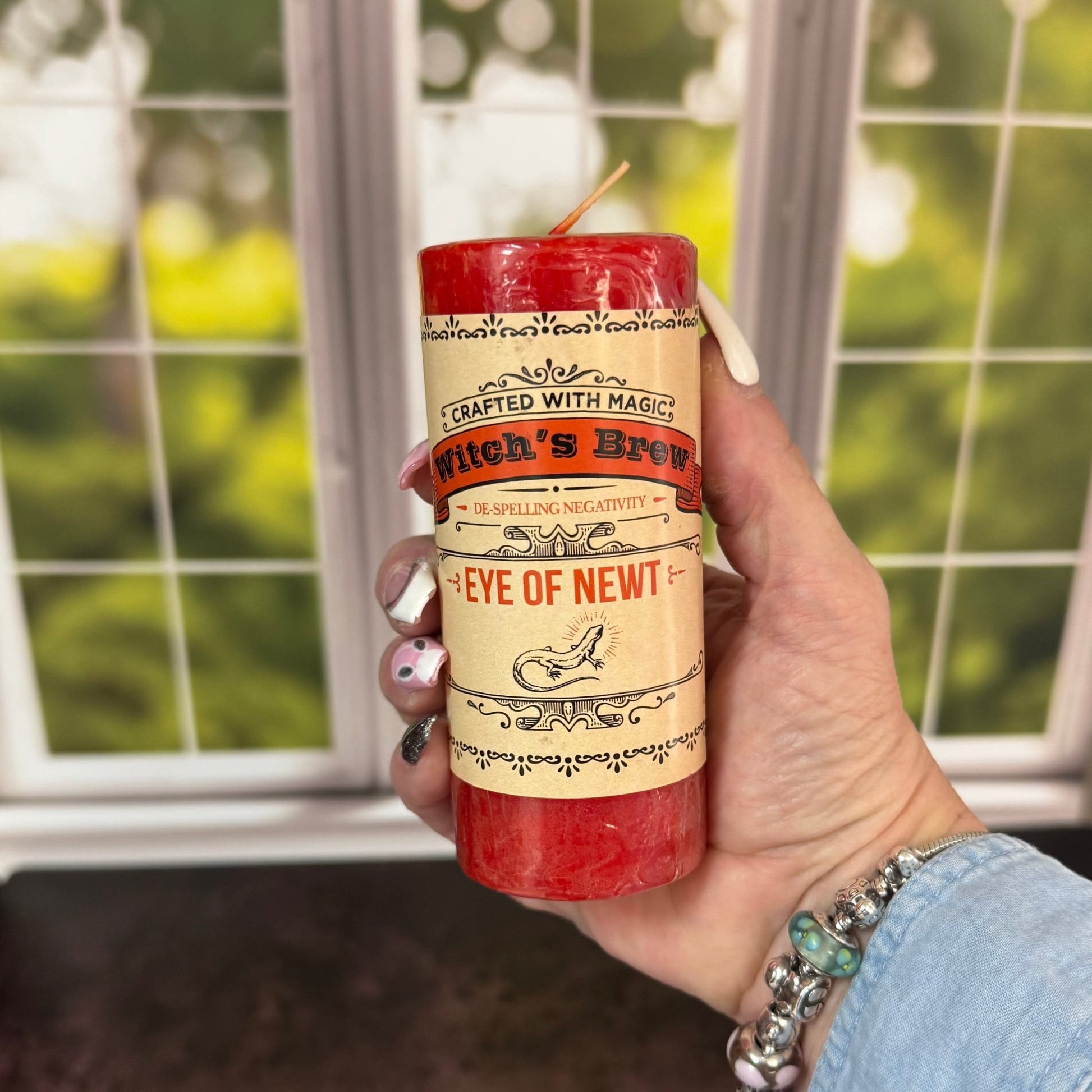 Witch's Brew Eye of Newt Pillar Candle - The Mystical Moon Online Store