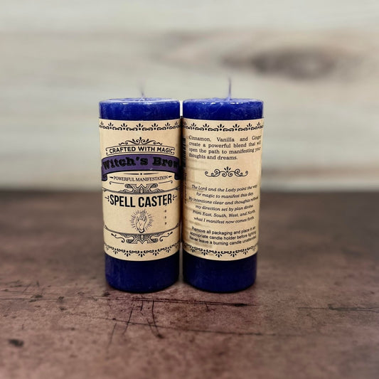 Witch's Brew Spell Caster Pillar Candle - The Mystical Moon Online Store