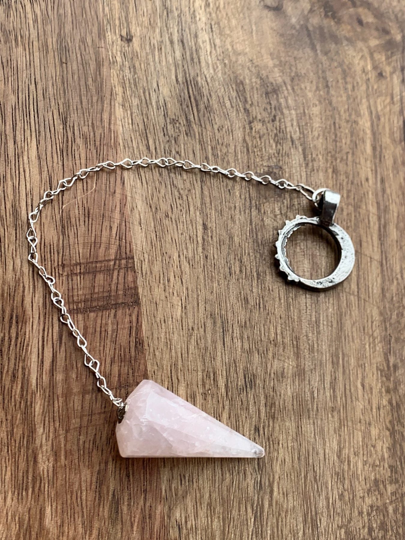 Rose Quartz Pendulum Moon and Stars Collection