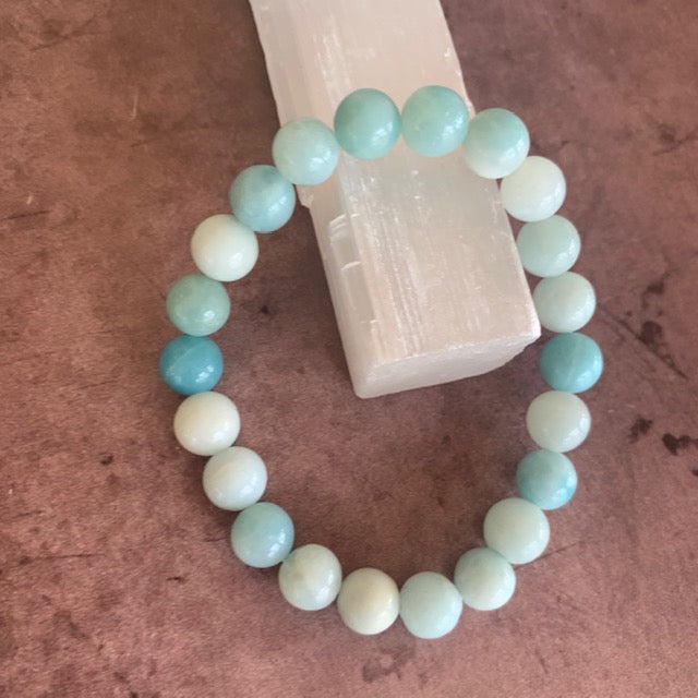 Amazonite Beaded Bracelet 8mm