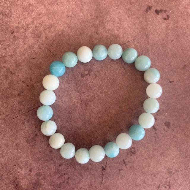 Amazonite Beaded Bracelet 8mm