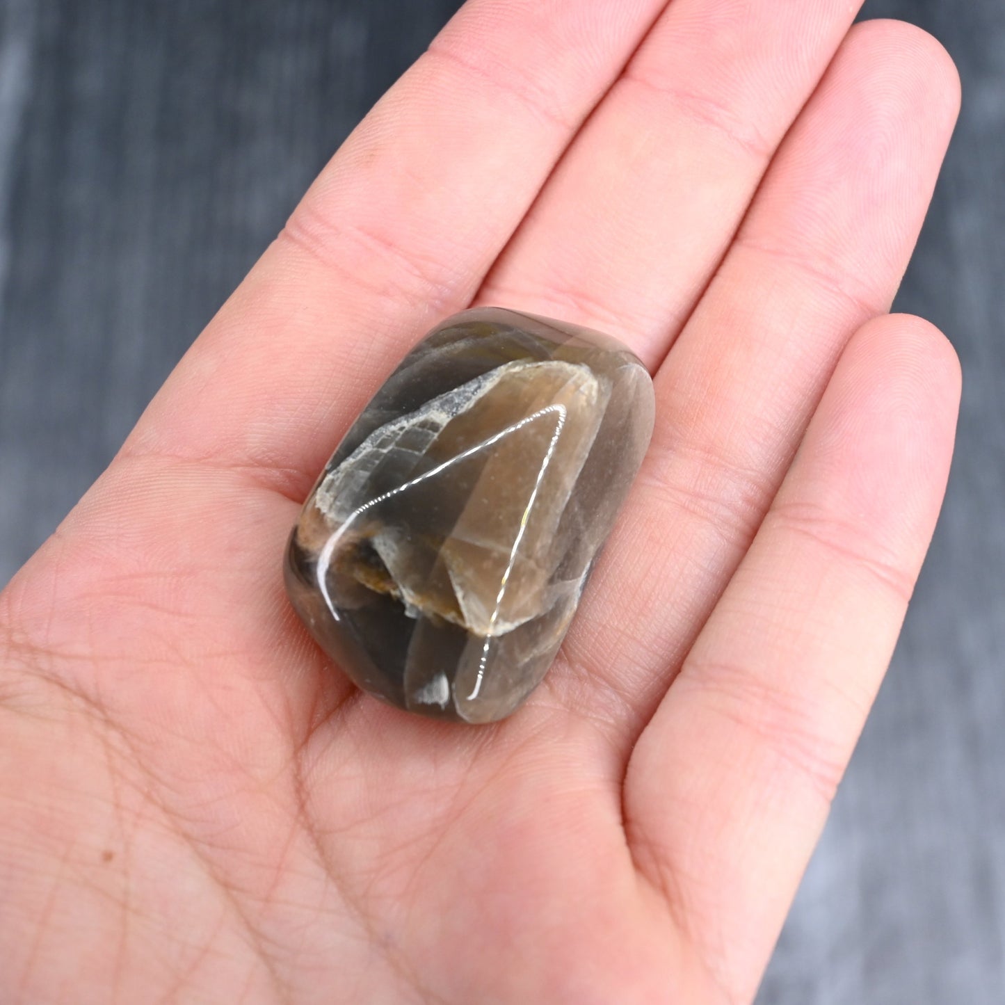 Black Moonstone Tumbled Crystal