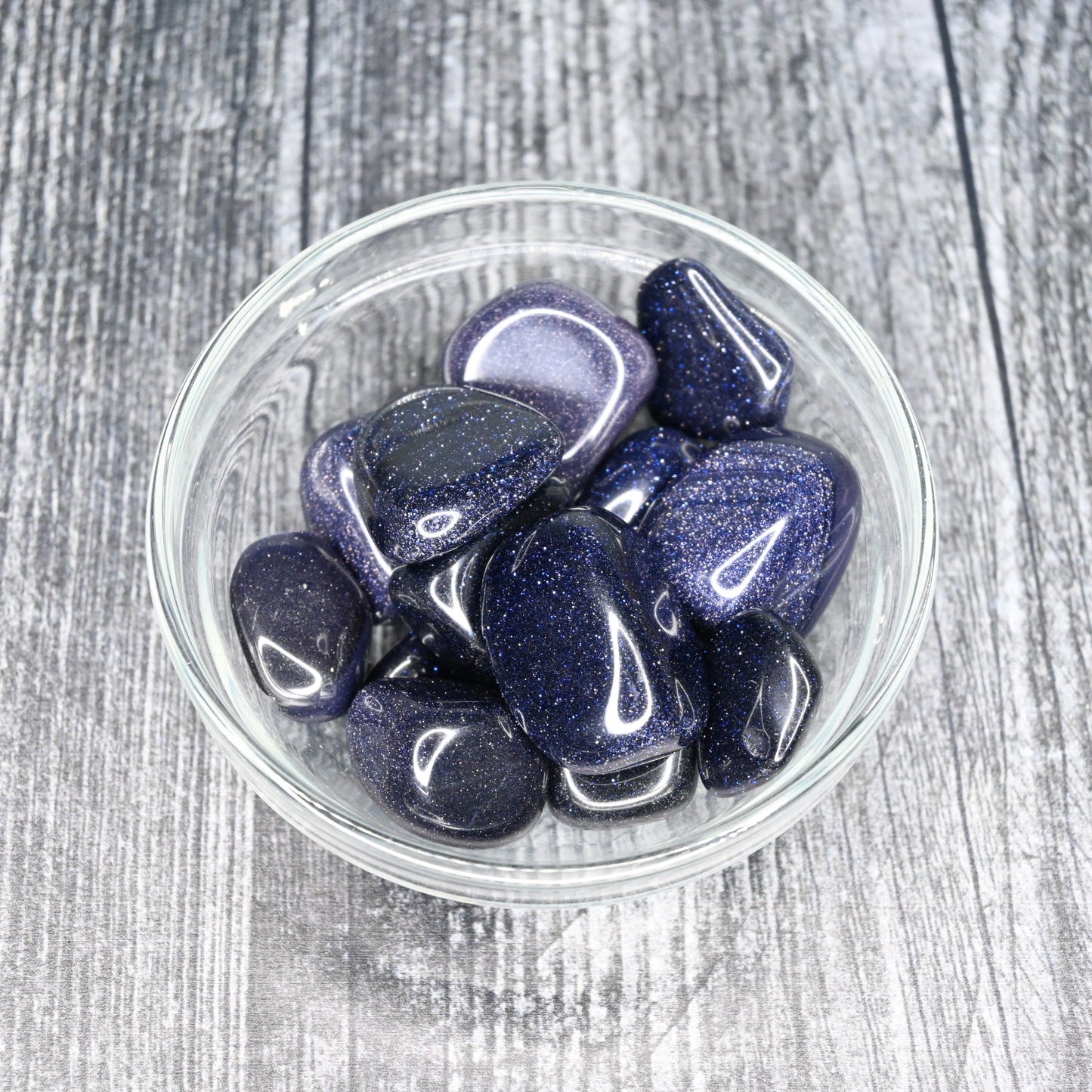 Blue Goldstone Tumbled Crystal