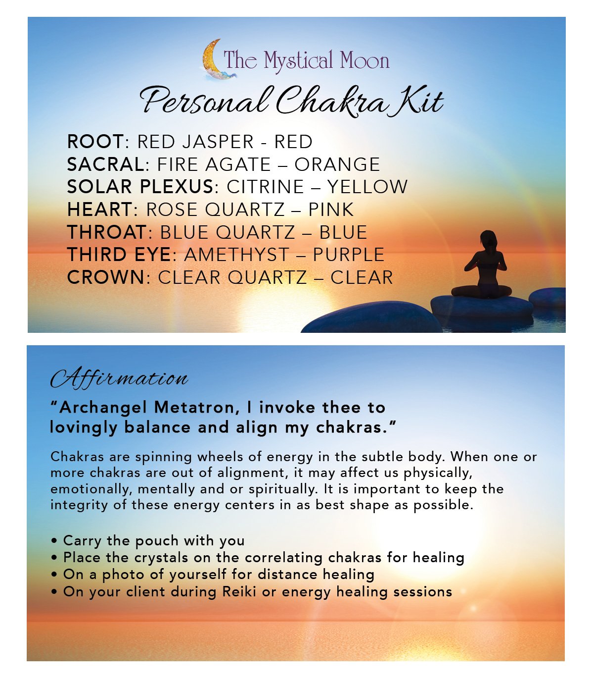 Personal Chakra Crystal Kit