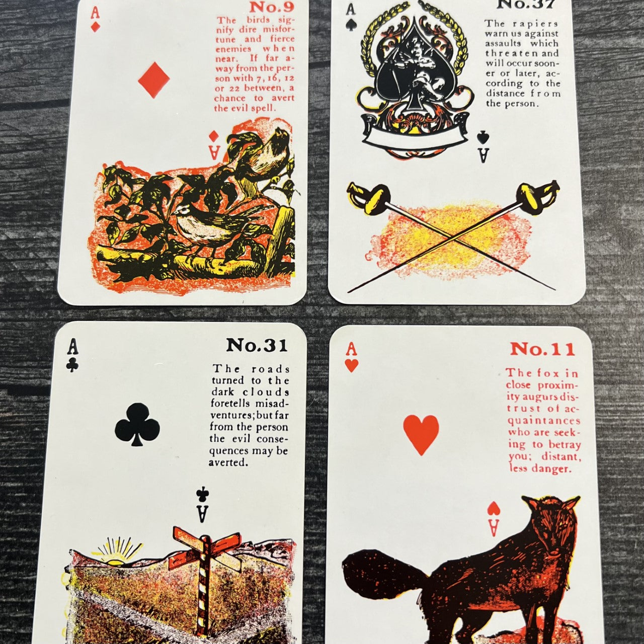 Gypsy Witch Fortune Telling Playing Cards by Marie Anne Adelaide Lenormand