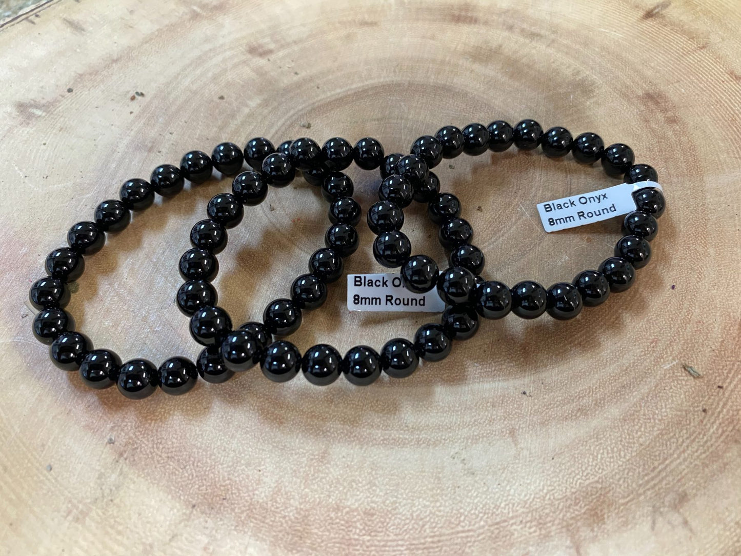 Black Onyx Beaded Bracelet 8mm