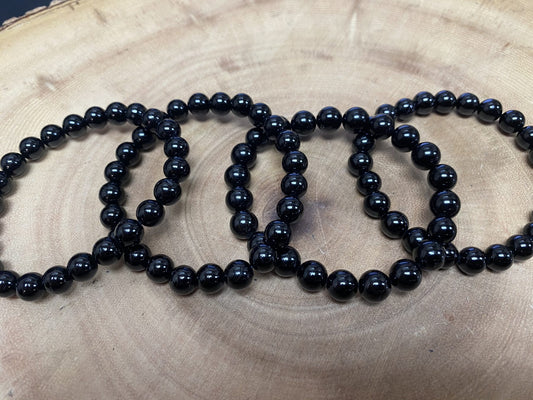 Black Obsidian Beaded 8mm Bracelet