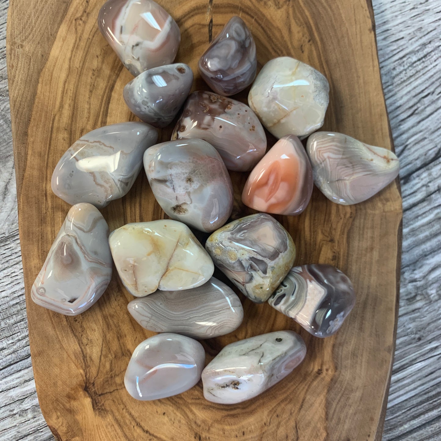 Pink Botswana Agate Tumbled Crystal