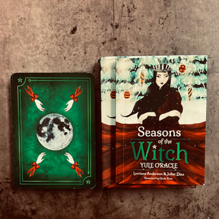 Seasons of the Witch Yule Oracle: 44 gilded cards and 144-page book by Lorraine Anderson