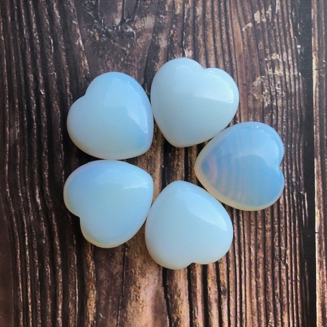 Opalite Tumbled 30mm Heart