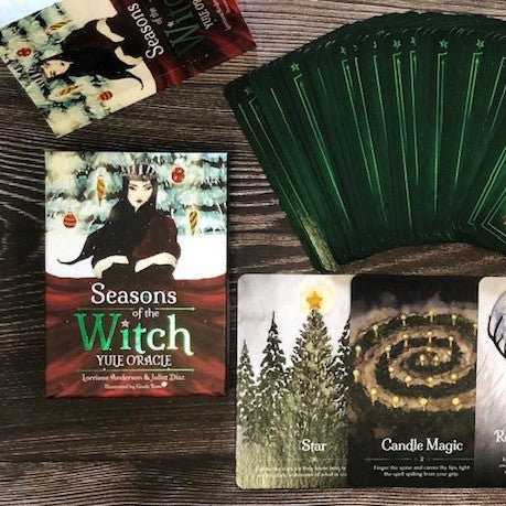 Seasons of the Witch Yule Oracle: 44 gilded cards and 144-page book by Lorraine Anderson