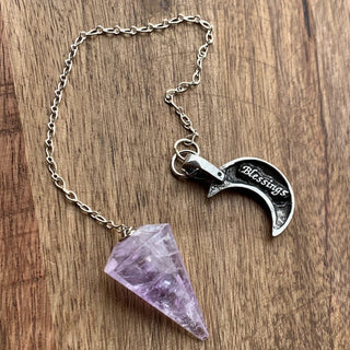 Amethyst Pendulum Moon and Stars Collection - The Mystical Moon