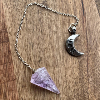 Amethyst Pendulum Moon and Stars Collection - The Mystical Moon