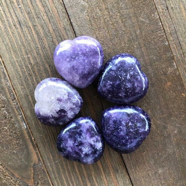 Lepidolite Tumbled 30mm Heart