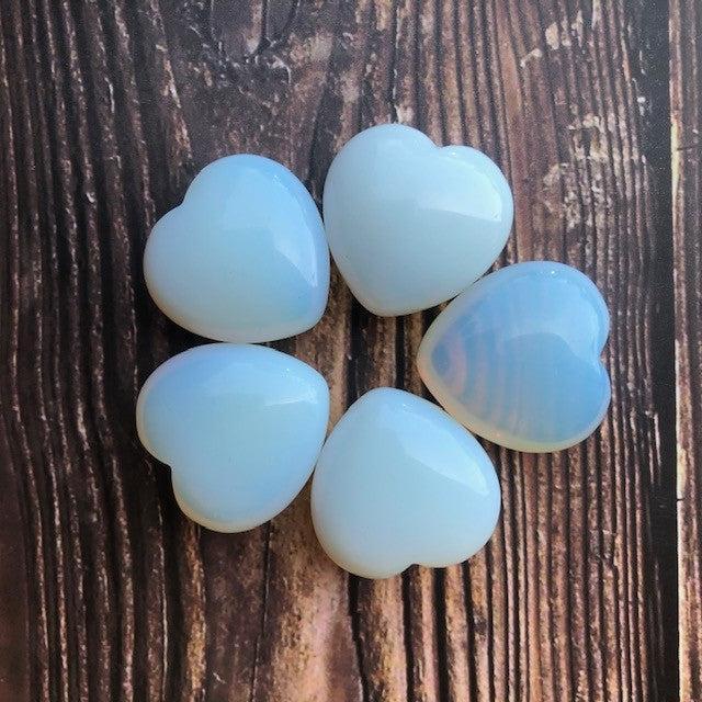 Opalite Tumbled 30mm Heart - The Mystical Moon Online Store