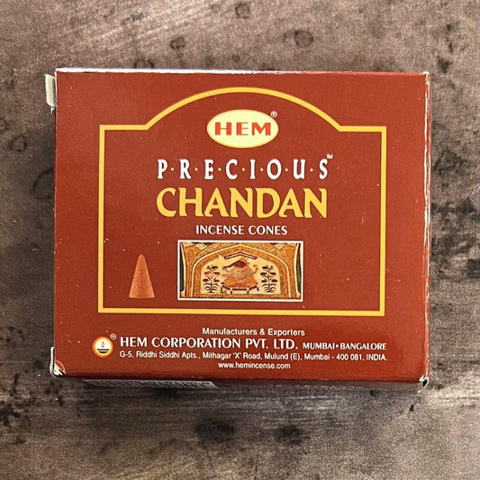 Precious Chandan Hem Cone Incense - The Mystical Moon Online Store