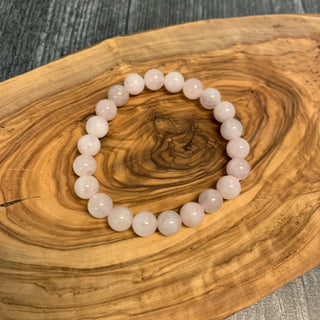 Rose Quartz Beaded Bracelet 8mm - The Mystical Moon Online Store