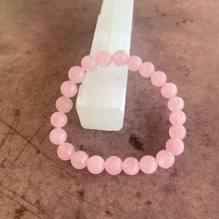Rose Quartz Beaded Bracelet 8mm - The Mystical Moon Online Store
