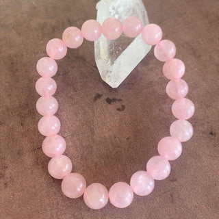 Rose Quartz Beaded Bracelet 8mm - The Mystical Moon Online Store