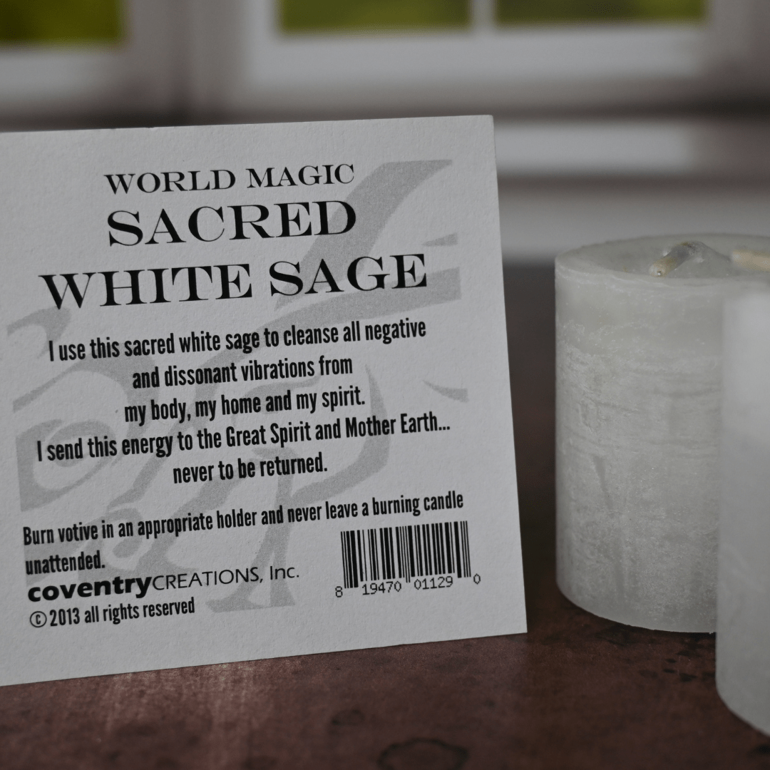 Sacred White Sage Single Votive Candle - The Mystical Moon Online Store