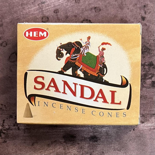 Sandal Hem Incense Cones - The Mystical Moon Online Store