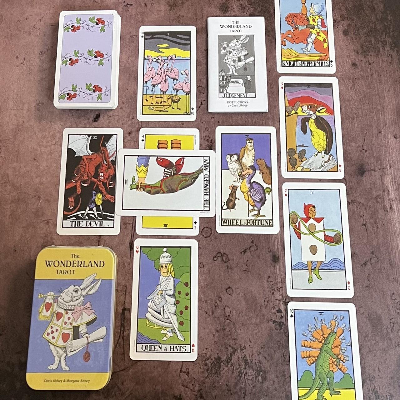 The Wonderland Tarot in a Tin by Chris Abbey - The Mystical Moon Online Store