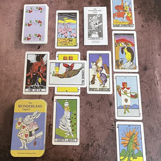 The Wonderland Tarot in a Tin by Chris Abbey - The Mystical Moon Online Store